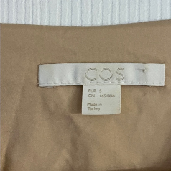 COS Elegant Cream Day Dress with slit detail size small - Picture 10 of 12
